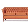 Diplomat leather sofa by Norell Furniture in Sweden