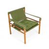 Sirocco in olive green leather from Tärnsjö, specially made for Norell Furniture. Design: Arne Norell 1964.