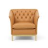 Diplomat leather armchair by Norell Furniture in Sweden